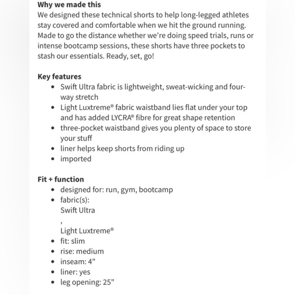 lululemon athletica Run Times Athletic Shorts size 8 EUC - Picture 2 of 8